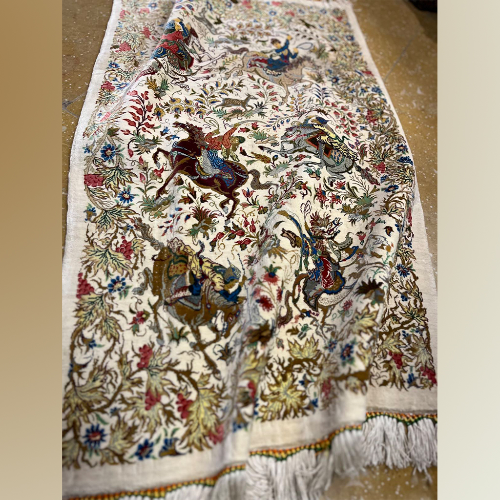 فرش تمام ابريشم قم